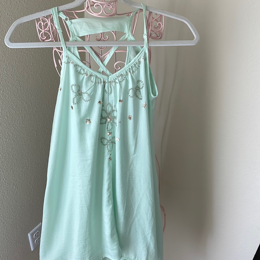 Joyfolie Hi-Lo Dress with beaded detail